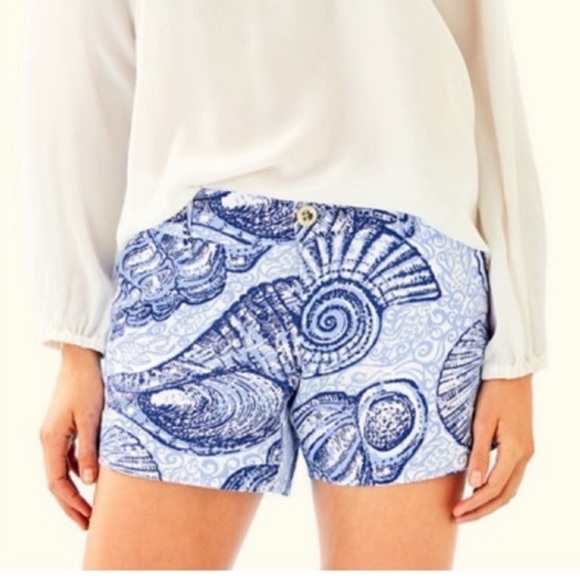 Lilly Pulitzer Pants - Perfect Lilly Pulitzer Callahan Short 5” blue peri pop up stuffed shell size 00